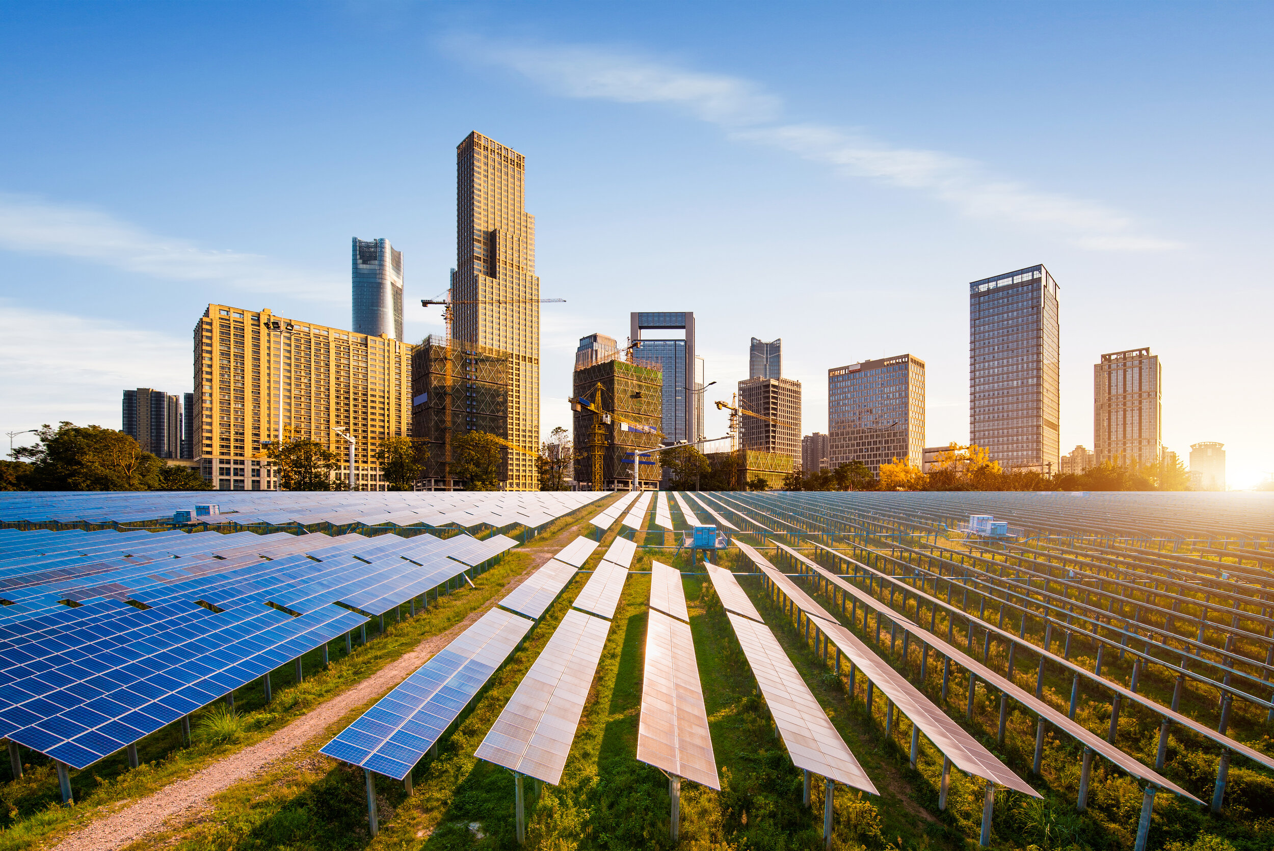 Buildings and solar panels image